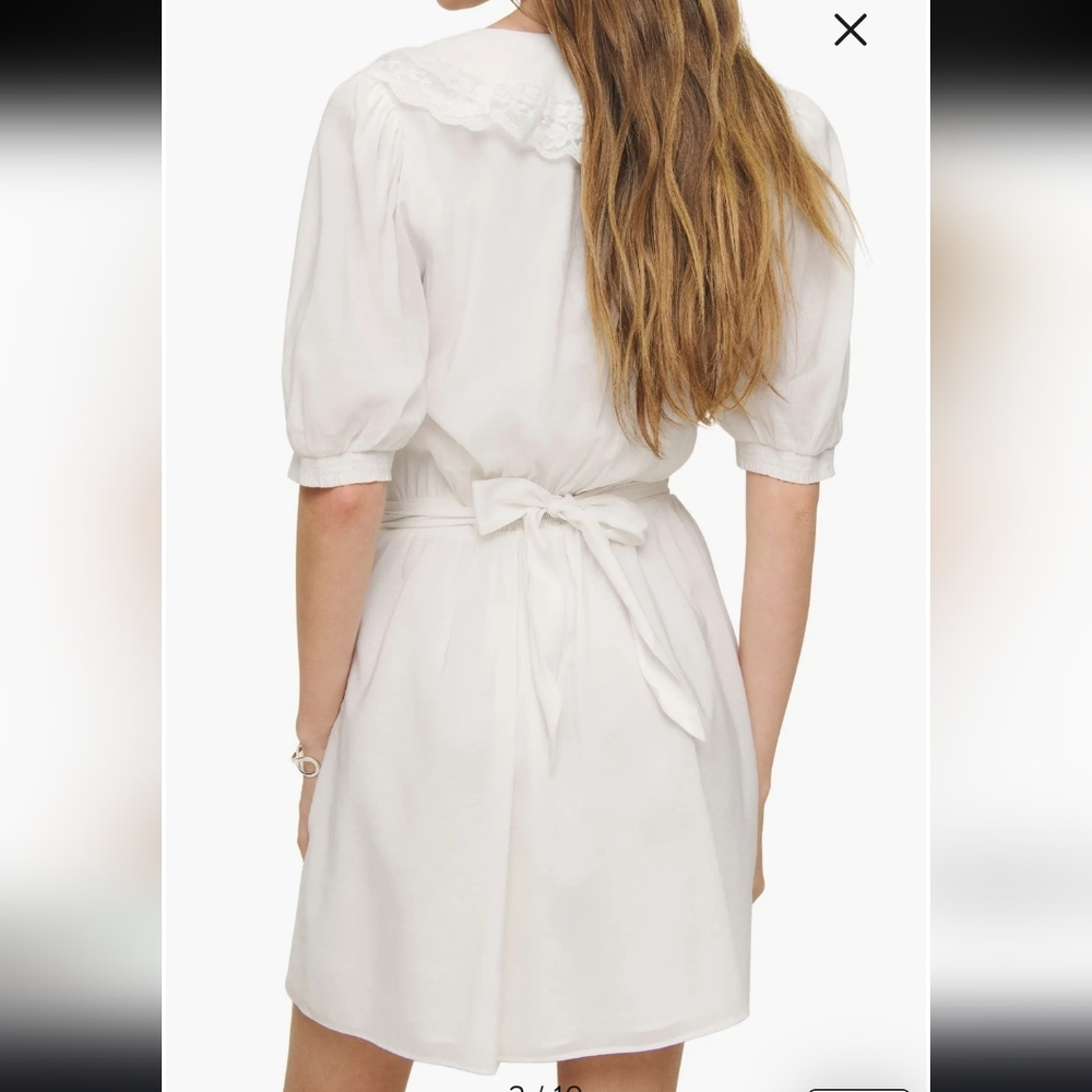Reformation White Long Sleeve Lace Dress Size 4, Nwot. Suoer Cute! - Picture 2 of 16